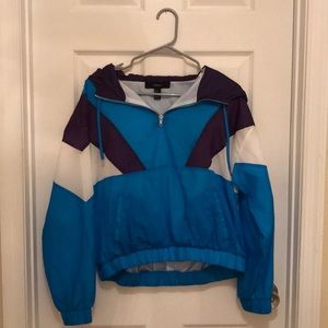 Retro Pullover Windbreaker Quarter Zip